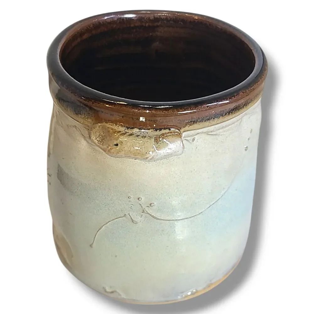 Studio Art Pottery Vase‎ Jar Crock Signed Hunton 4